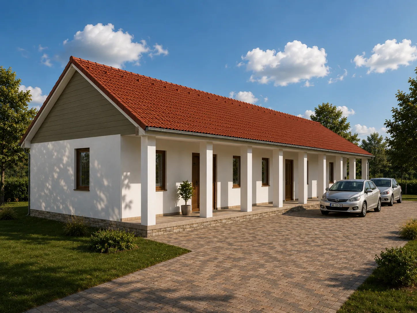 Mediterrán villa látványterve — további nézet
